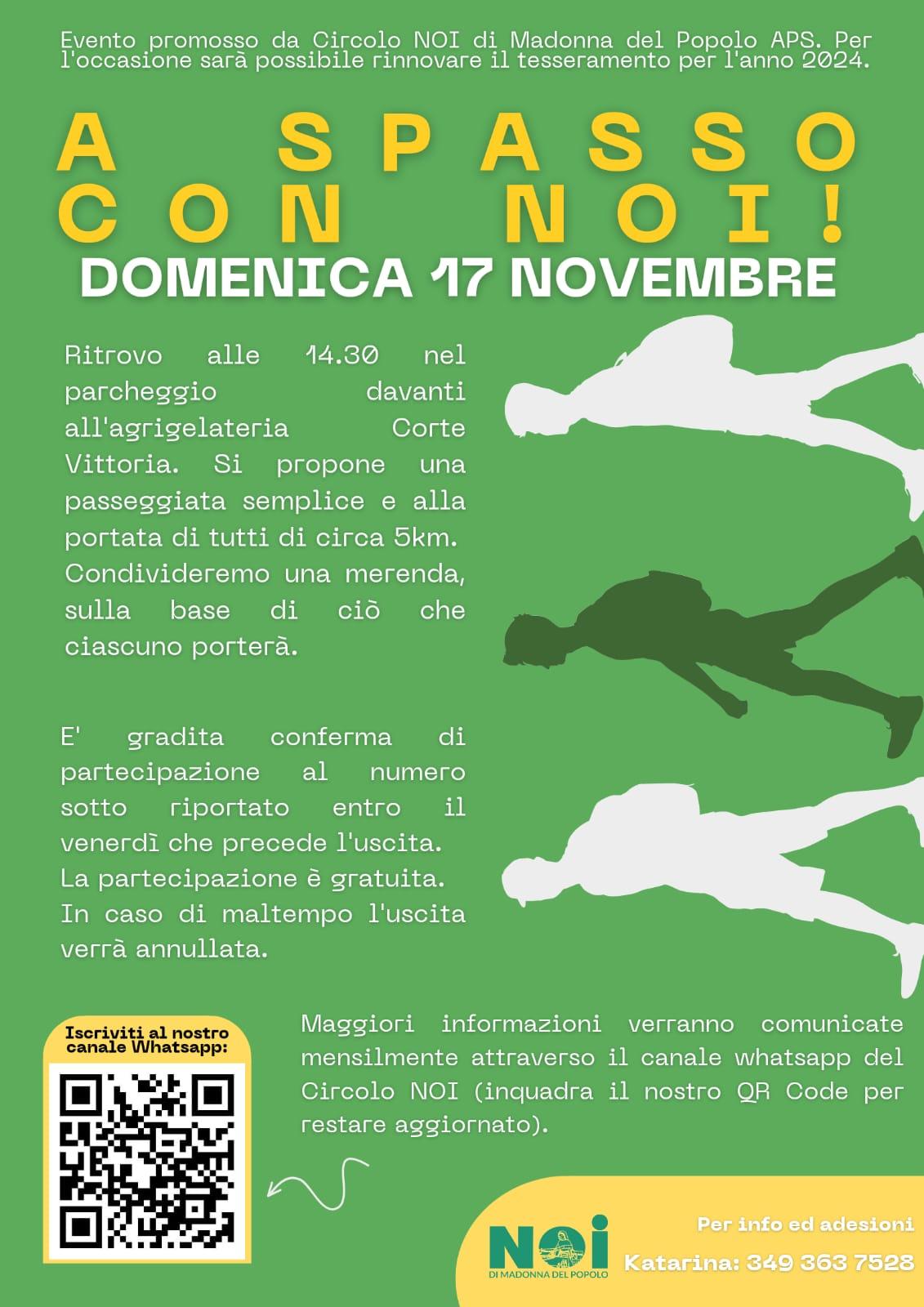 A SPASSO CON NOI 17 NOVEMBRE ORE 14.30