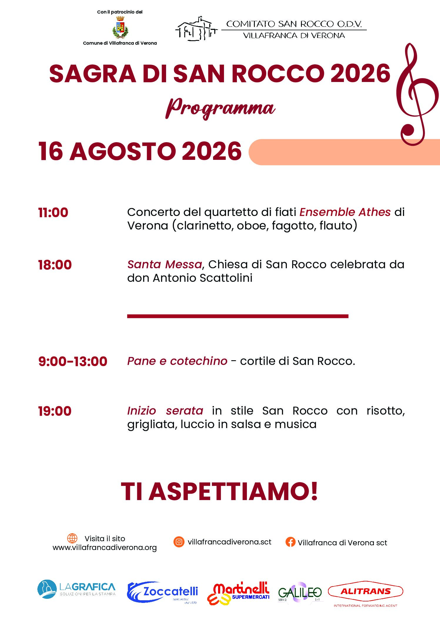 SAGRA DI SAN ROCCO – 16 AGOSTO 2026